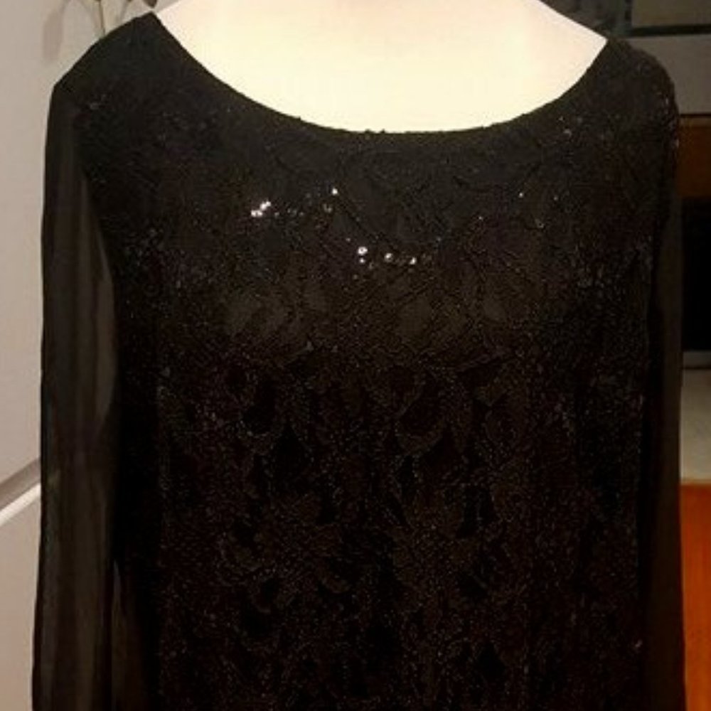 DRESSBARN Formal Dress - NWT -24W - Black  w/Long
